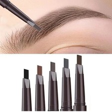Natural Brown Waterproof Eyebrow Pencil Ultra-Fine Triangle Tip with Brush