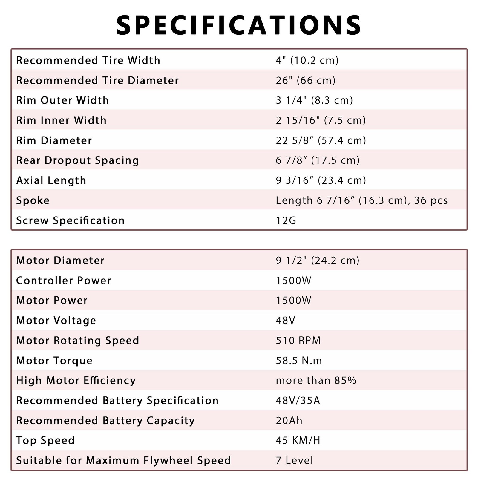 Xcceries 26" Fat Tire Electric Bike Conversion Kit & Cycling Bicycle Wheel Light