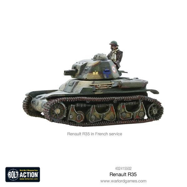 RENAULT R35 LIGHT TANK miniatura BOLT ACTION in plastica e metallo WARLORD GAMES