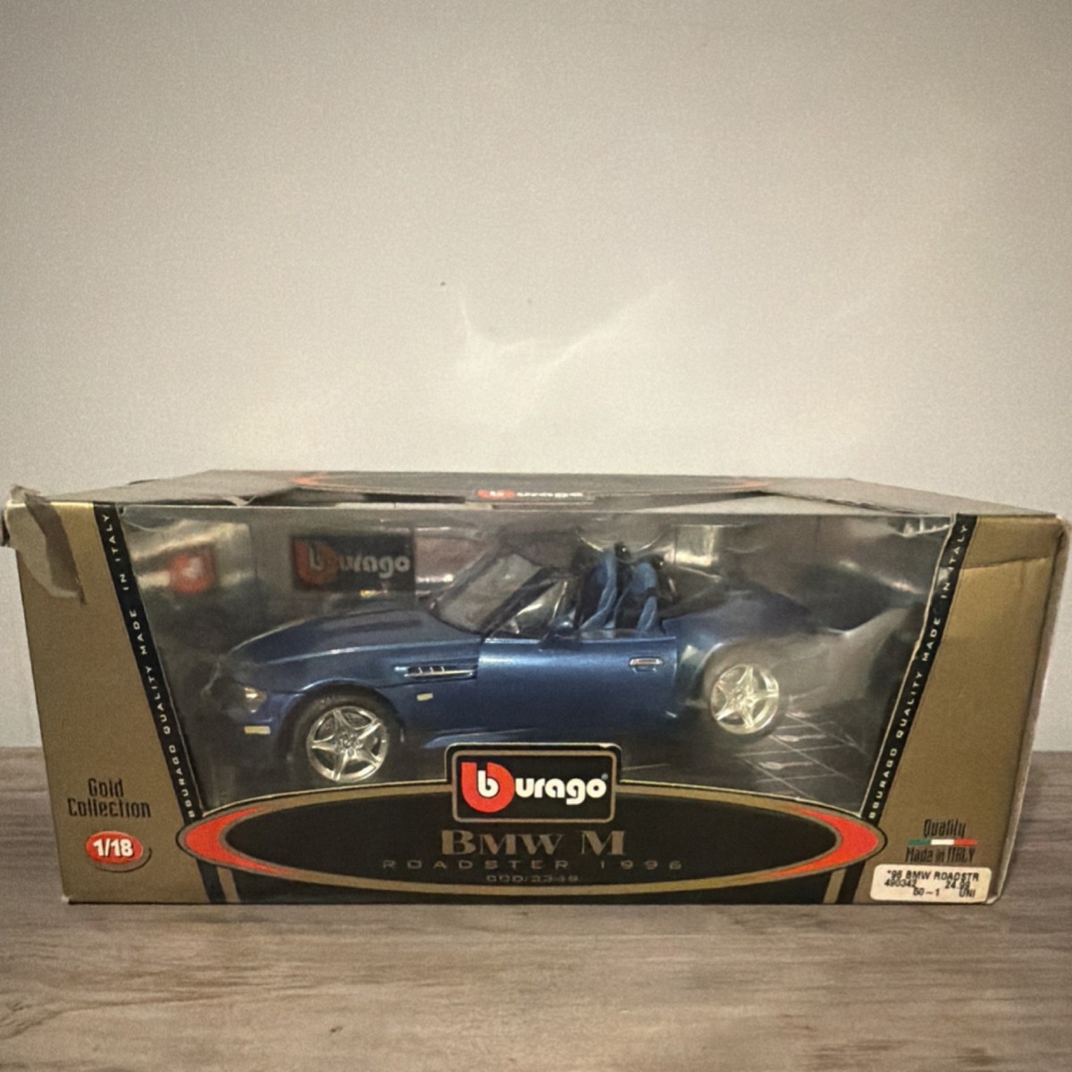 Burago Gold Collection 1/18 BMW M Roadster Cabriolet 1996 - Rouge - Modèle De Collection LJ396