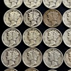 Mercury Dime Lot Of (30) 1917-1945 Circulated 90% Silver US Coins — photo 5