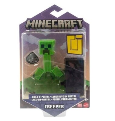 Minecraft Creeper With Build-A-Portal Figure Collectible Kids Toy Green