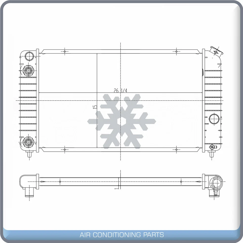 НОВЫЙ радиатор подходит для Chevrolet Blazer, S10 / GMC Jimmy, Sonoma / Isuzu Hombre... QL - Изображение 4 из 4