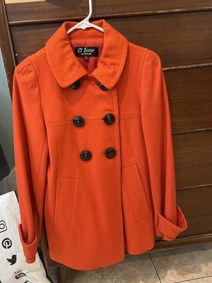 orange peacoat