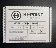 Hi Point Box. Factory JCP-40 Box. .40 S&W