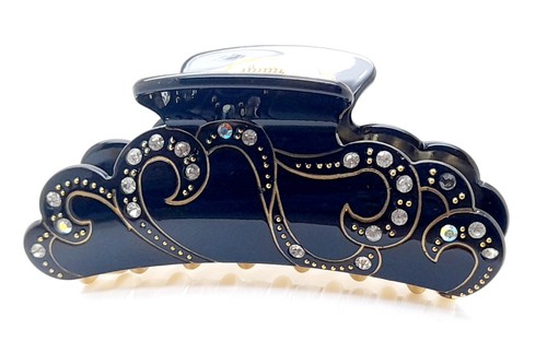 large size with rhinestone black Acrylic Claw Clip hair accessory Gift item #1 - Picture 5 of 7