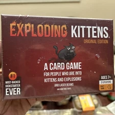 Exploding Kittens Card Game Original Edition Ages 7+ 2-5 Players, Factory Sealed