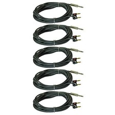 5 pack 25 FT foot 1/4 to dual banana plug pro audio PA SPEAKER CABLE 14 GA GAUGE