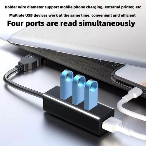 4 Port Mini USB 2.0 HUB Multi Splitter Expansion For Desktop PC Laptop Adapter - Picture 5 of 8