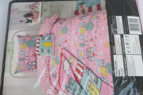 Asda Single Bedding ❤️ Pink Printed Duvet Cover Pillowcase Easy Care ❤️Brand NEW - Picture 9 of 10