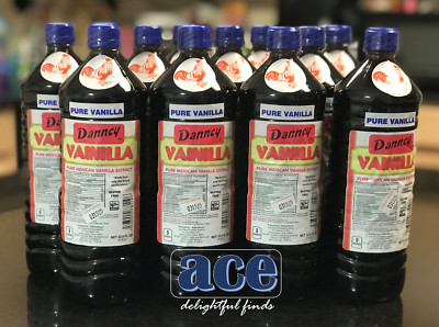 Twelve (12) Danncy Pure Mexican Vanilla Extract - Dark Color (1 Liter each)