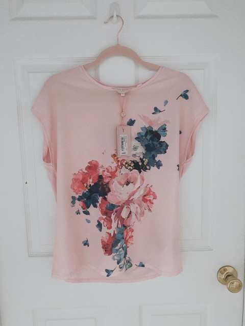 ted baker pink floral trainers