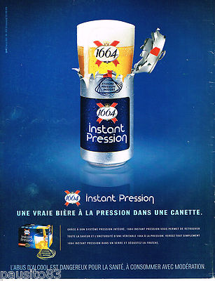 REKLAME WERBUNG 065 2007 KRONENBURG la beer 1664 MOMENT DRUCK