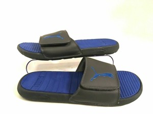 puma blue slide flip flop