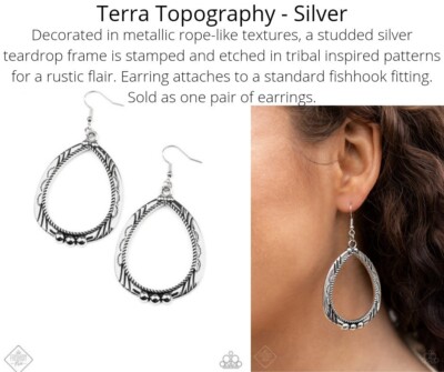Paparazzi TERRA TOPOGRAPHY silver earrings