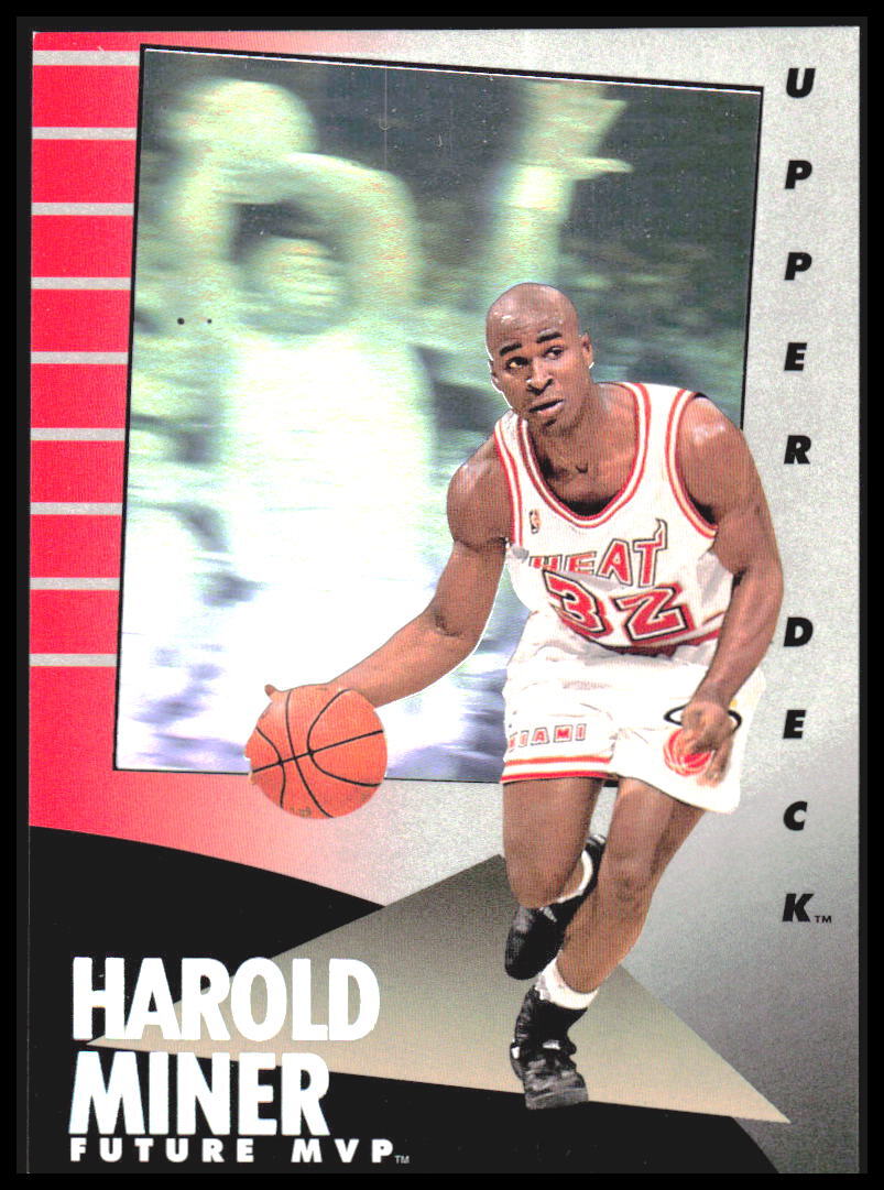 1992-93 Upper Deck MVP Holograms Harold Miner #33 Miami Heat 5T