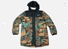 Timberland Boys Kids Puffer Coat Full Zip Hooded Jacket (Camouflage, M-10/12)NWT