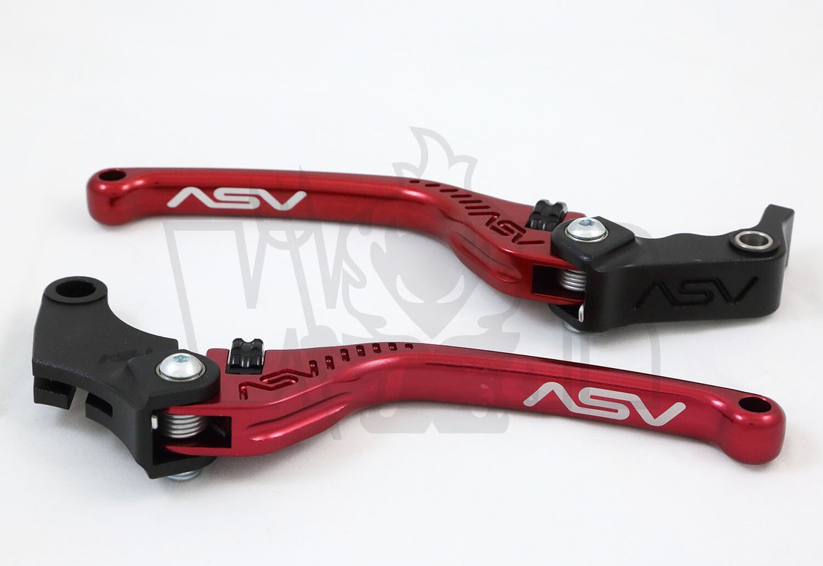 うーチャ❗️リリパット3点308☆311☆312☆ ASV F3 Lever Set Kawasaki ZX6R 636 2019 - 2025 Red Long Brake