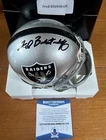 Fred Biletnikoff Signed Raiders Riddell NFL Mini Helmet Beckett COA WC17468 Auto