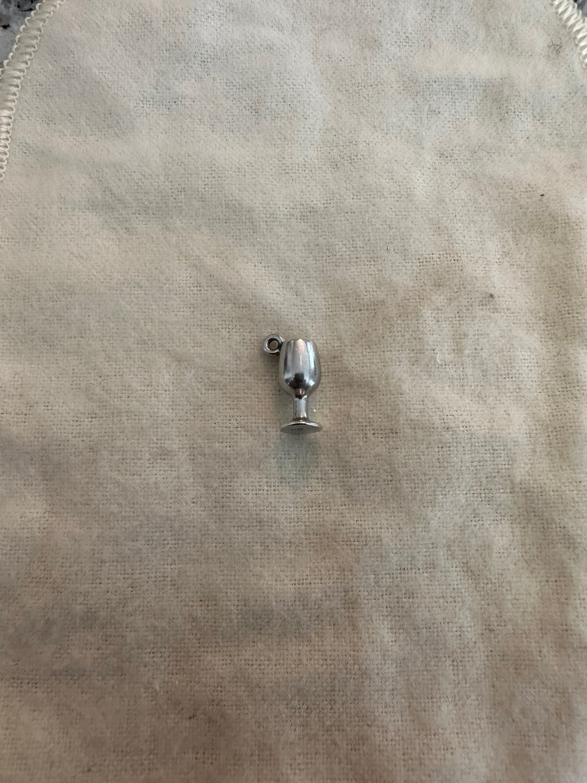 RETIRED James Avery Sterling Silver Wine Glass Goblet… Gem