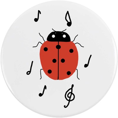 'Musical ladybird' Button Pin Badges (BB042312)