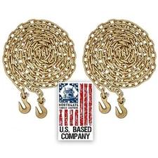 NCC Heavy Duty Tow Chain 5/16" x 20 ft , Grade 70 Chain, 4.700 lbs. WLL (2 Pack)