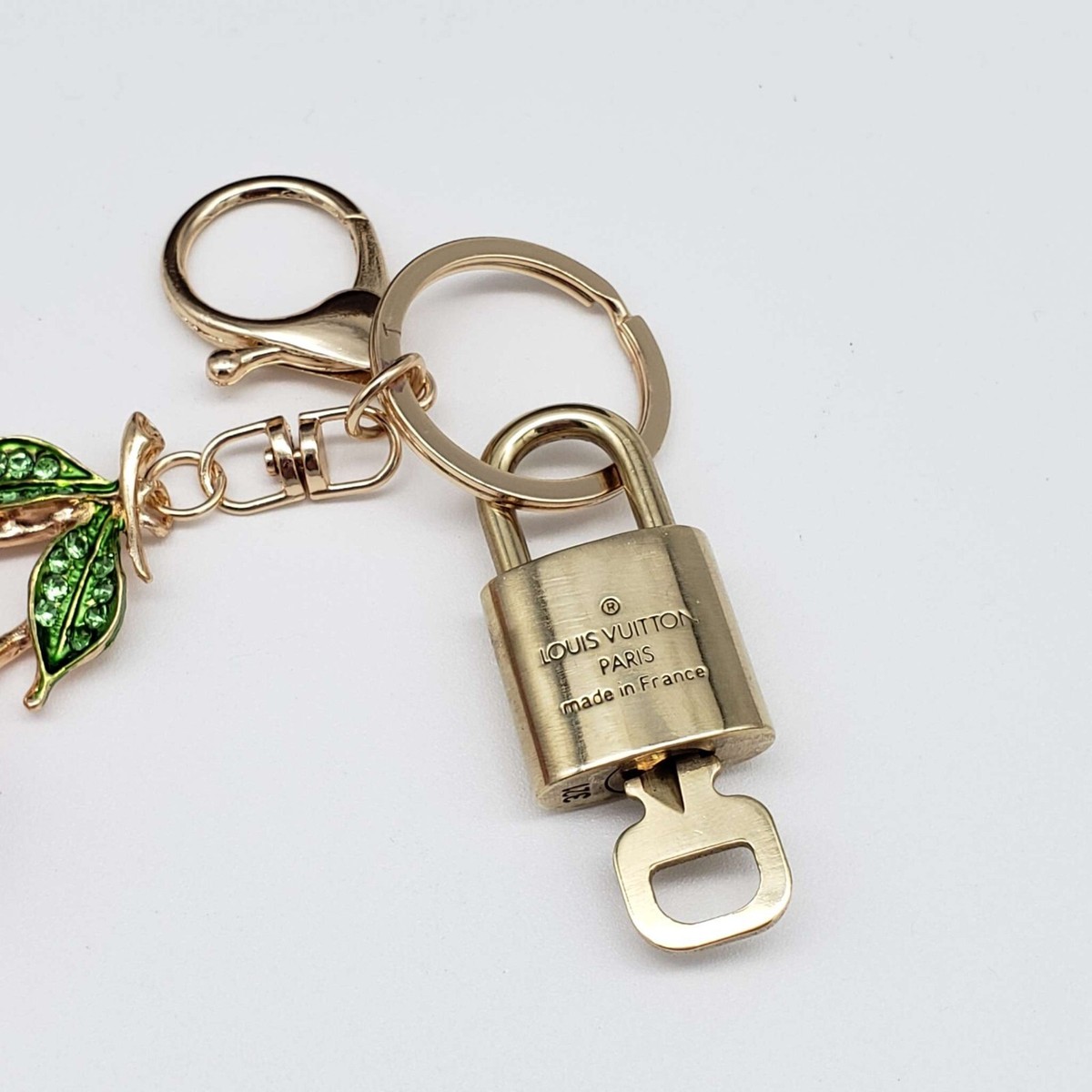 Authentic Louis Vuitton Gold Padlock 🔒 Key Set w/ Unbranded  LV Authentic Gold Padlock 🔒 Key Set w/ Unbranded Apple Keychain Charm main image 0