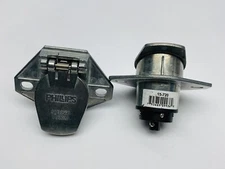 LOT OF 2,  PHILLIPS 15-720, SAE J560, 7 WIRE TRAILER SOCKET PLUG
