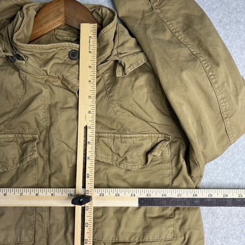Gap Utility Field Jacket Women’s Small Hooded Full Zip Snap Draw String Waist - Picture 9 of 16
