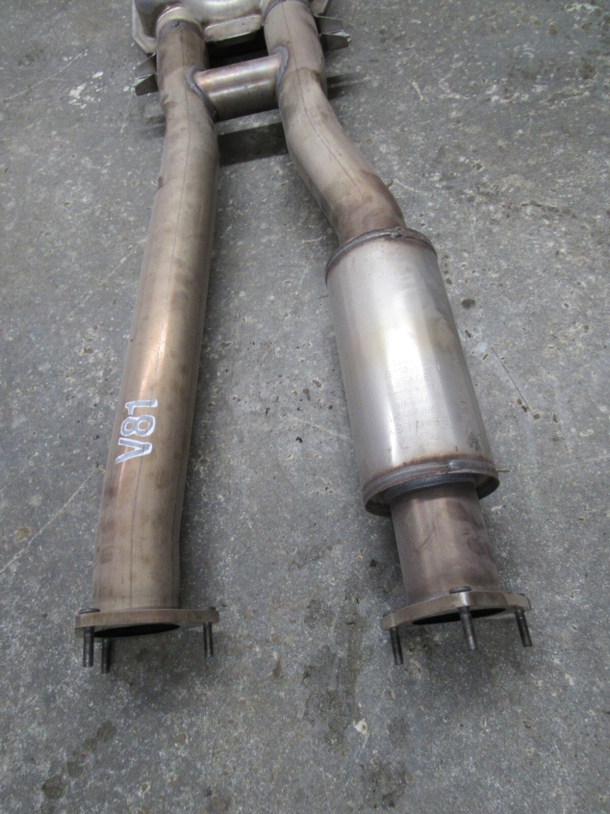 2013 BENTLEY CONTINENTAL GTC GT V8 EXHAUST PIPES MUFFLER MID SILENCER  OEM -6872