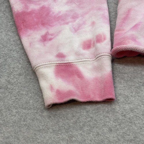 Calvin Klein Hoodie Womens Medium Pink Tie Dye Purple Cute Crop Casual Sweater - Picture 5 of 11
