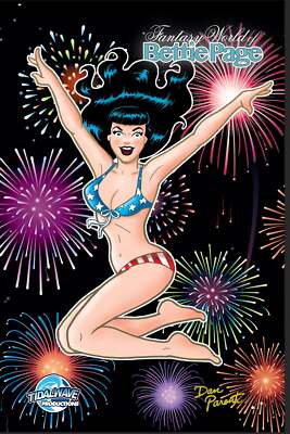 Fantasy World of Bettie Page Dan Parent 4th of July Exclusive