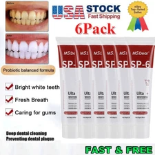 6pack SP-6 Probiotic Toothpaste,Sp-6 Toothpaste Whitening Quick White Toothpaste