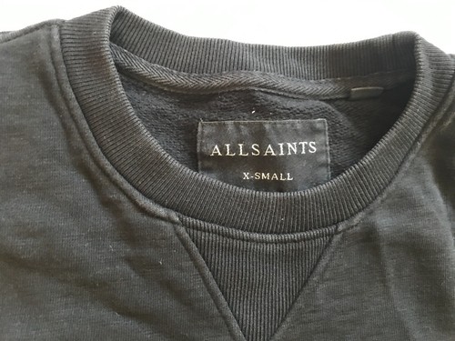 ALLSAINTS COMANCHERO CREW MEN'S SWEATSHIRT BLACK XSMALL SIZE - Picture 5 of 13