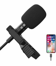 Powerdewise - 2 Lavalier Lapel Microphones Set For Dual Interview