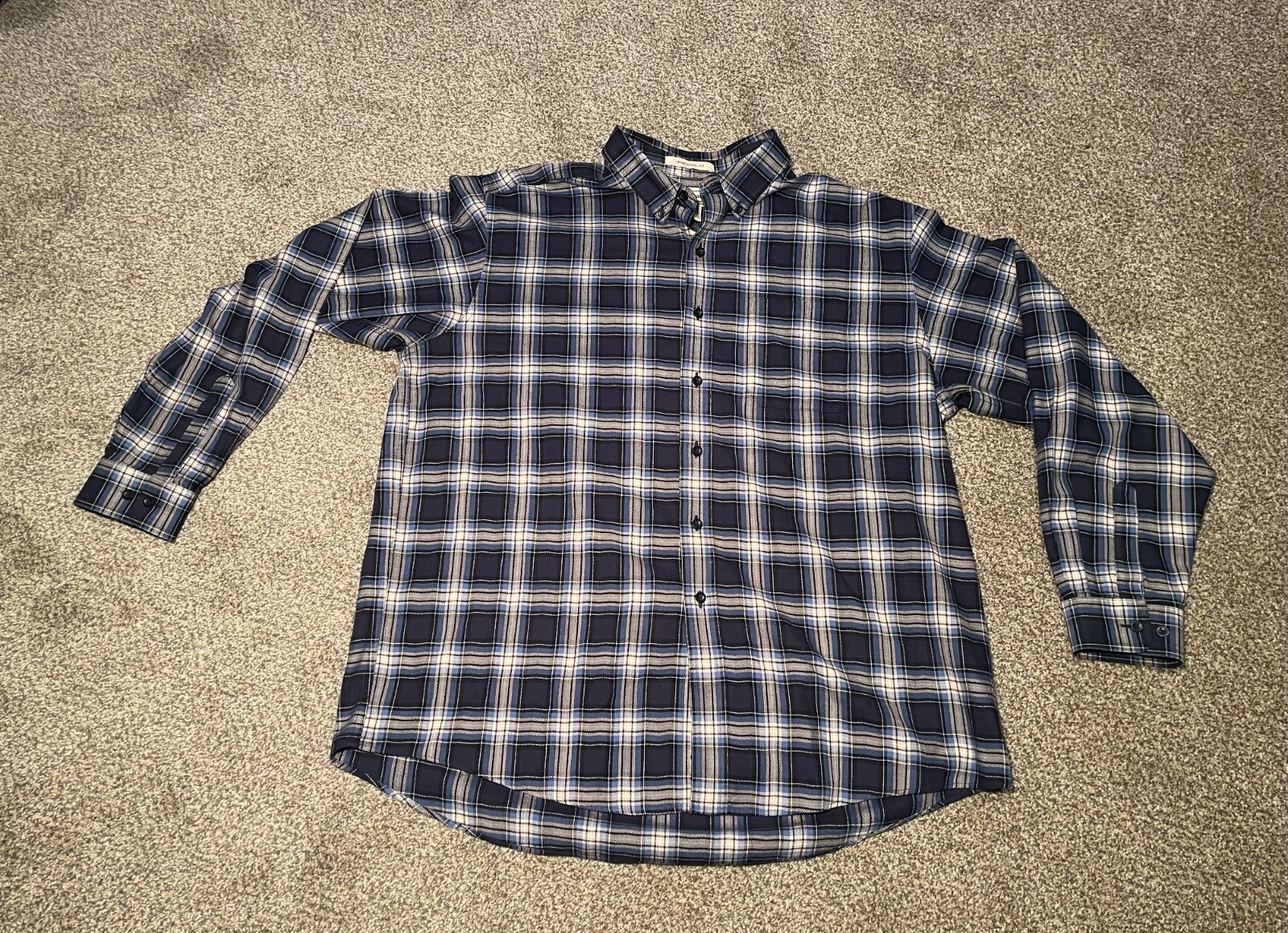 LL Bean Plaid Men's Traditional Fit Button Up Collared Shirt Size XL