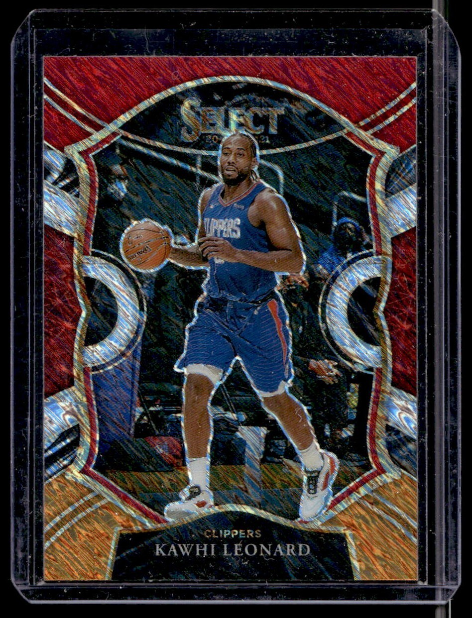 2020 Select Kawhi Leonard Red/White/Orange Shimmer Prizm Concourse #37 Clippers