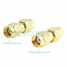 10x SMA Male to RP-SMA Male Plug Female Pin RF Coaxial Adapter Radio Antenna New