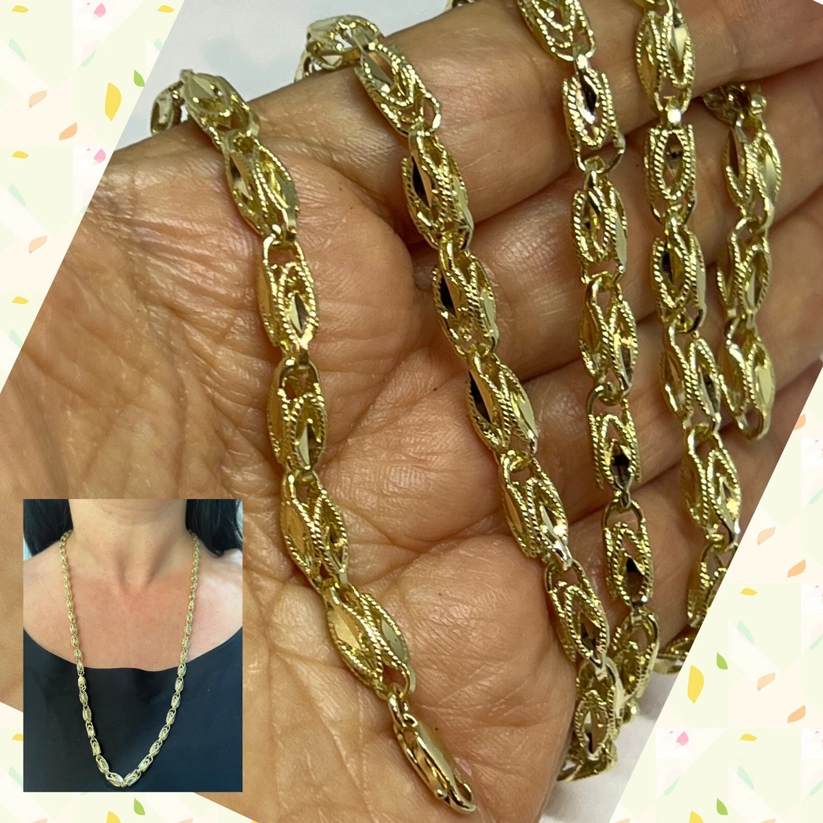 Customized Split Chain Replacement, Silver and Gold Name Necklace Chains  Multiple Sizes 14 Inch 16 inch 18 inch 20 inch 22 inch Chain ONLY