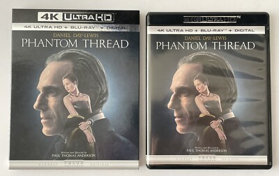 Phantom Thread (4k UHD Blu-ray, Digital HD, 2017) w/ Slipcover
