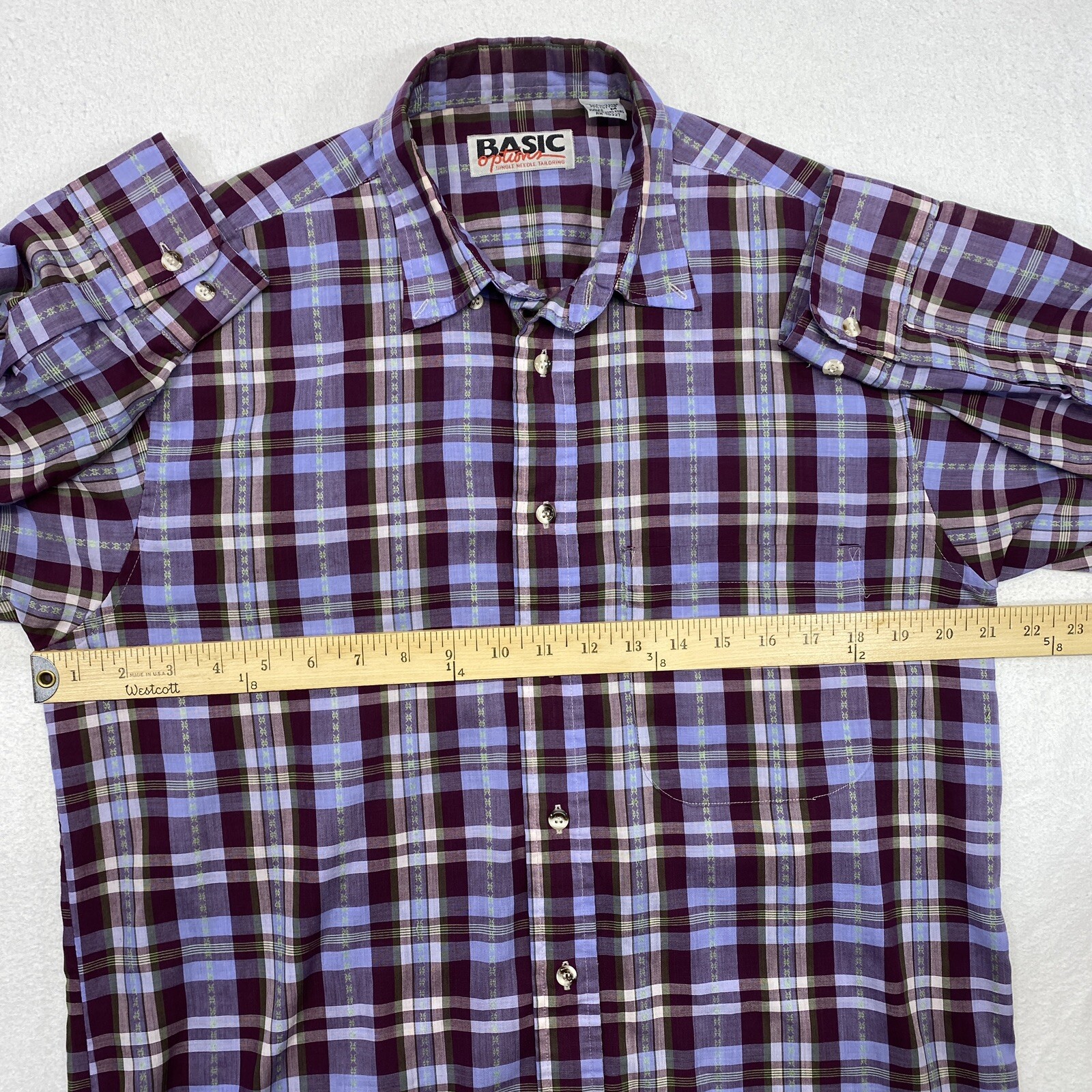 Vintage Basic Options Button Down Shirt Mens M Co… - image 10