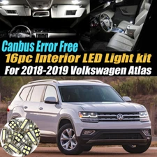 16Pc Error Free White Interior LED Light Kit for 2018-2019 Volkswagen Atlas 