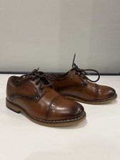 Stacy Adams 43418-221 Boys Brown Leather Cap Toe Oxford Dress Shoes Size 6 M