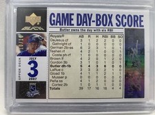2007 Upper Deck Black Game-Day Box Score Auto 10/10 Billy Butler #GDB-BB Auto