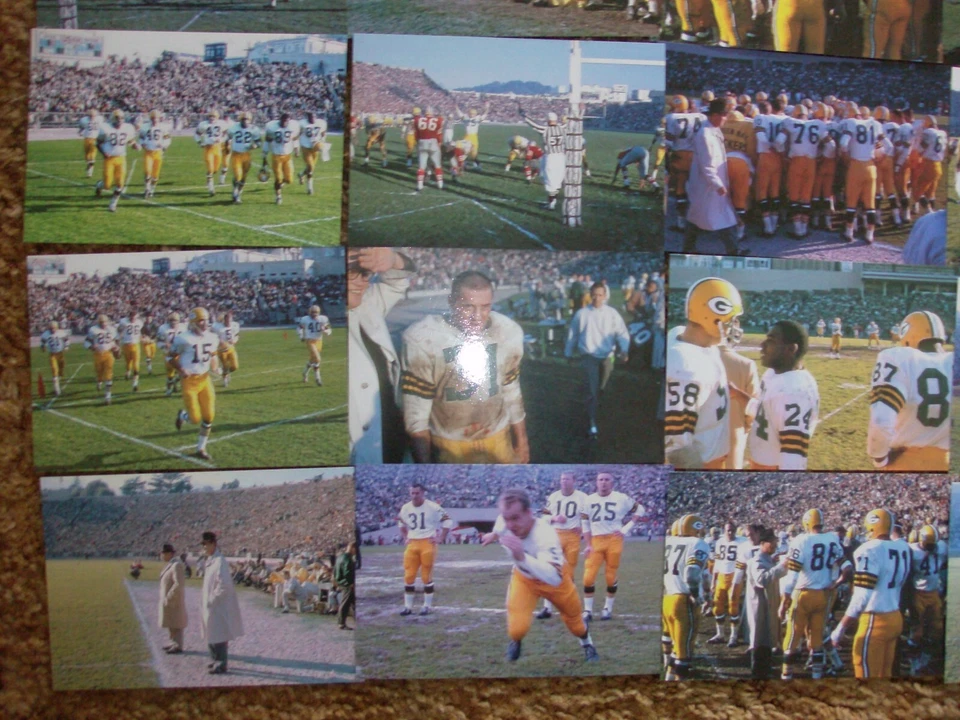 1960s GREEN BAY PACKERS  (20) 4" X 6" COLOR PHOTOS- LOMBARDI- STARR, HORNUNG - Image 2 of 4
