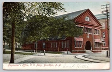 NY Brooklyn Paymaster Office US Navy Posted 1907 UDB Postcard J750059