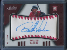 2021 Absolute Daulton Varsho Rookie Baseball Materials Signatures Pink 22/35