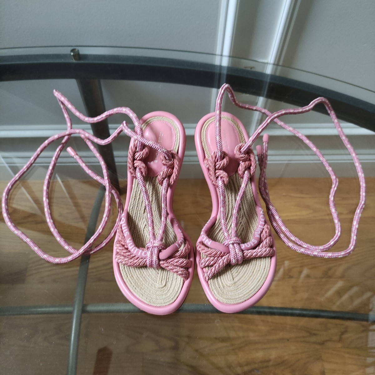 LV Sandals LOUIS VUITTON Fabric Maia Rope Wedge Sandal 36 LV Sandals LOUIS VUITTON Fabric Maia Rope Wedge Sandal 36