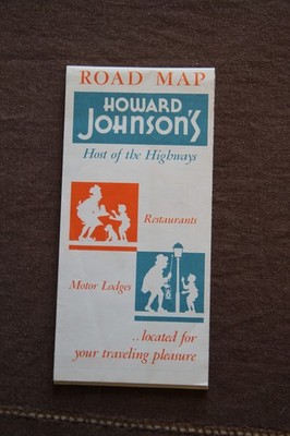 Original 1960 Howard Johnsons ''Host of the Highways'' Road Map