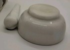 Vintage White Marble Mortar & Pestle Set in Original Box — photo 7